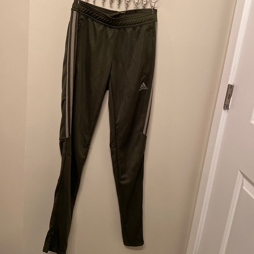Adidas skinny leg joggers/track pants